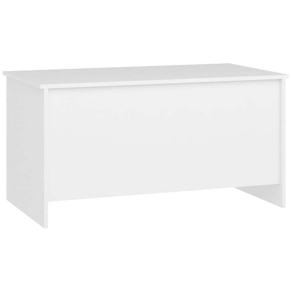 Tavolino Da Salotto Bianco 102x55,5x52,5 Cm Legno Multistrato - Foto 2