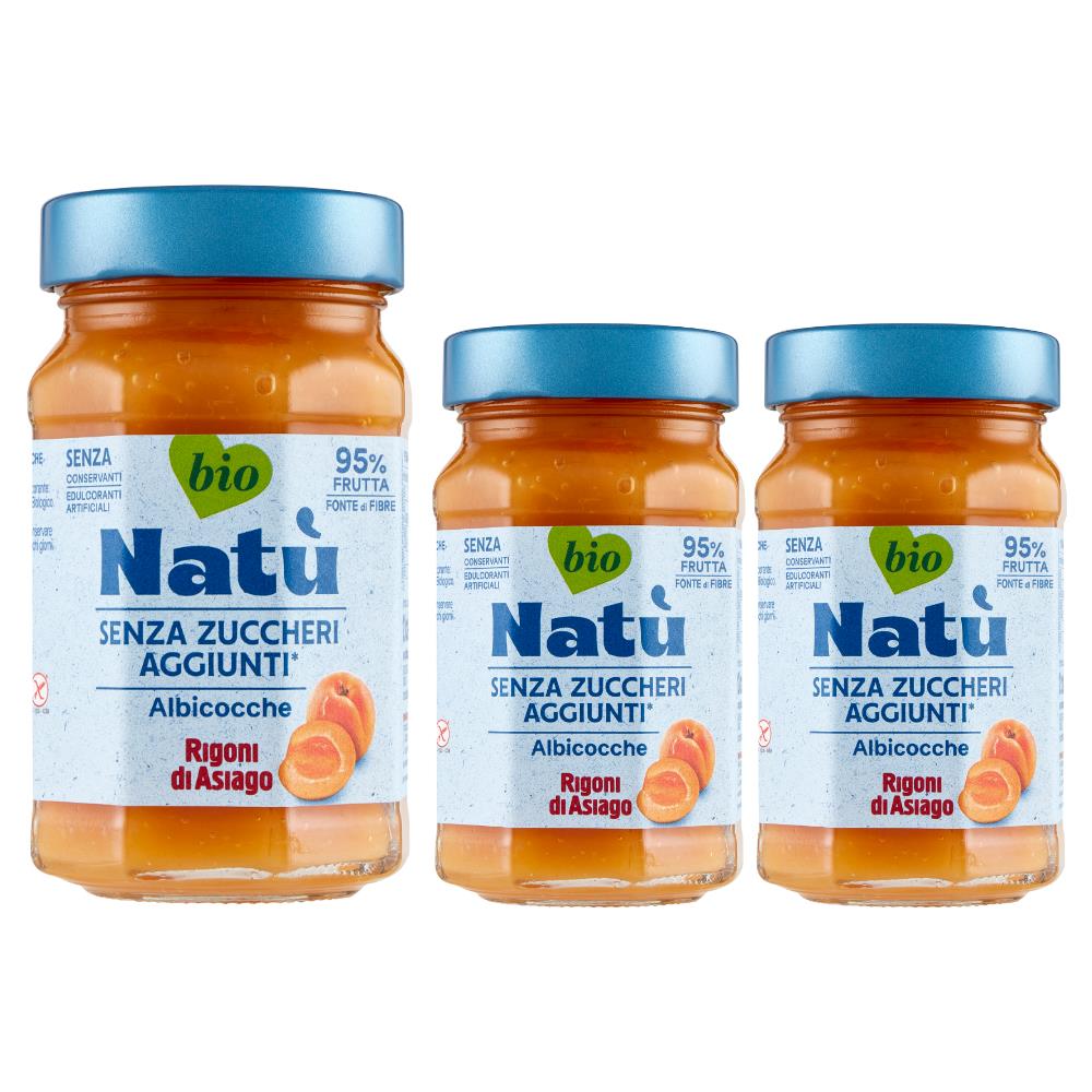 Rigoni Di Asiago Natu Bio Albicocche Senza Zuccheri Aggiunti 3 Da 240 Grammi - Foto 1
