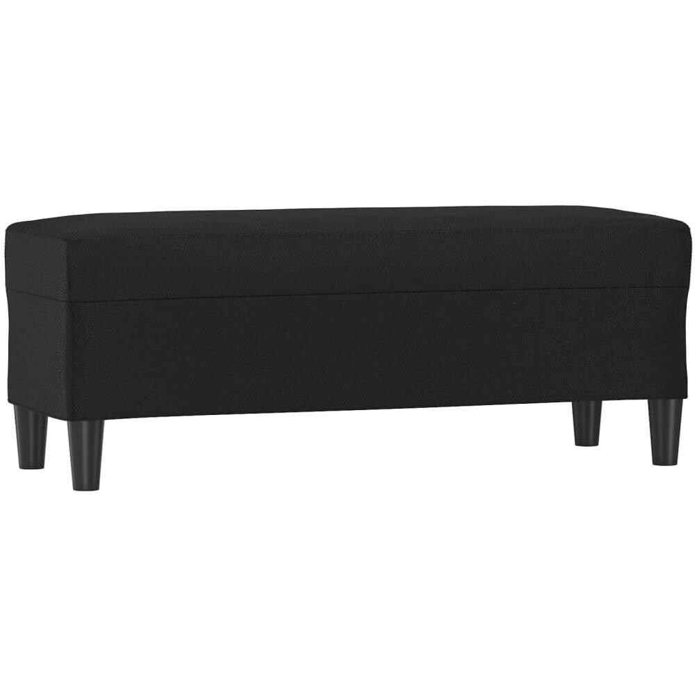 Panca Nera 100x35x41 Cm In Similpelle - Foto 2