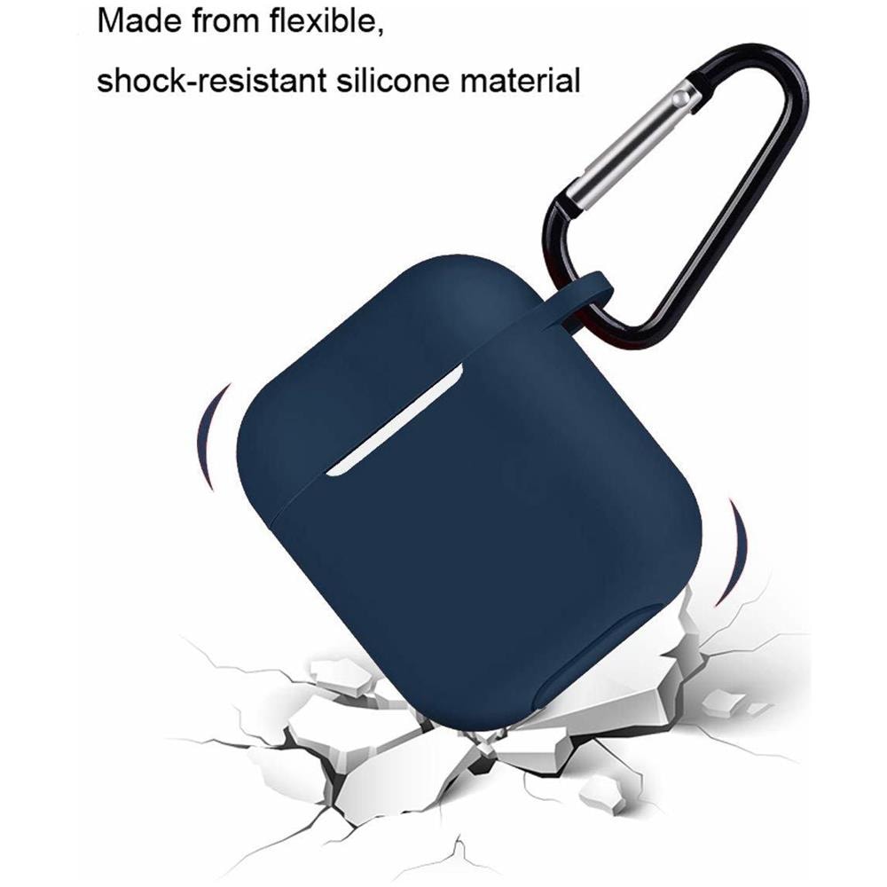 Custodia Per Airpods Silicone Extra Antiurto Blu Scuro - Foto 2