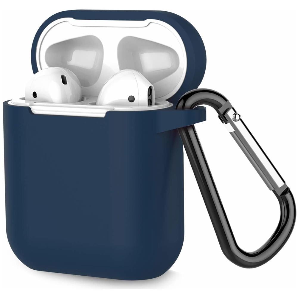 Custodia Per Airpods Silicone Extra Antiurto Blu Scuro - Foto 1
