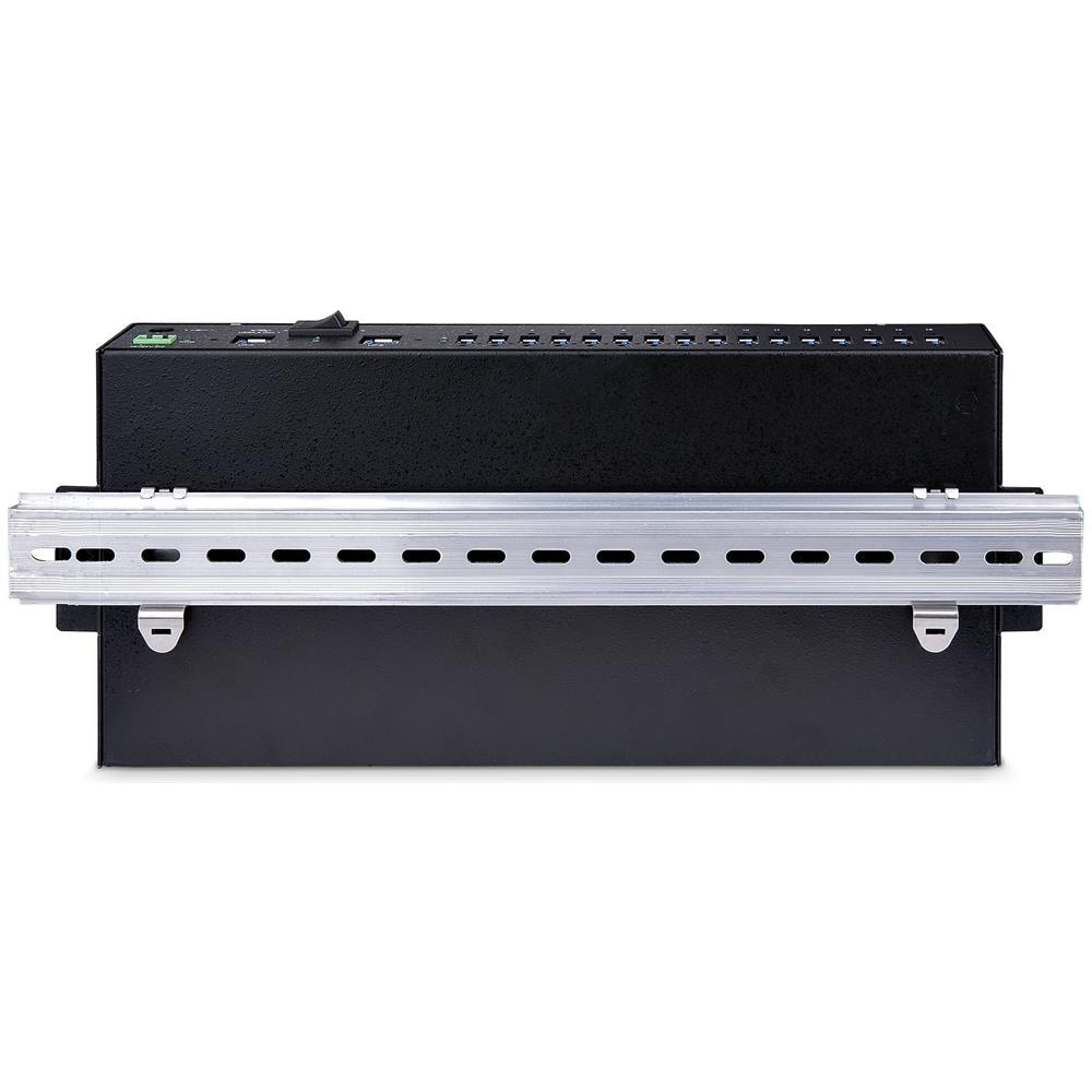 Hub USB 3.0 Alimentato a 16 Porte - Multipresa USB-A Industriale 5Gbps Installabile a Muro /Rack /DIN - Protezione ESD - 120W Condivisi per la Ricarica USB - Switch Doppio Host - Morsetto /Barilotto DC - Foto 7
