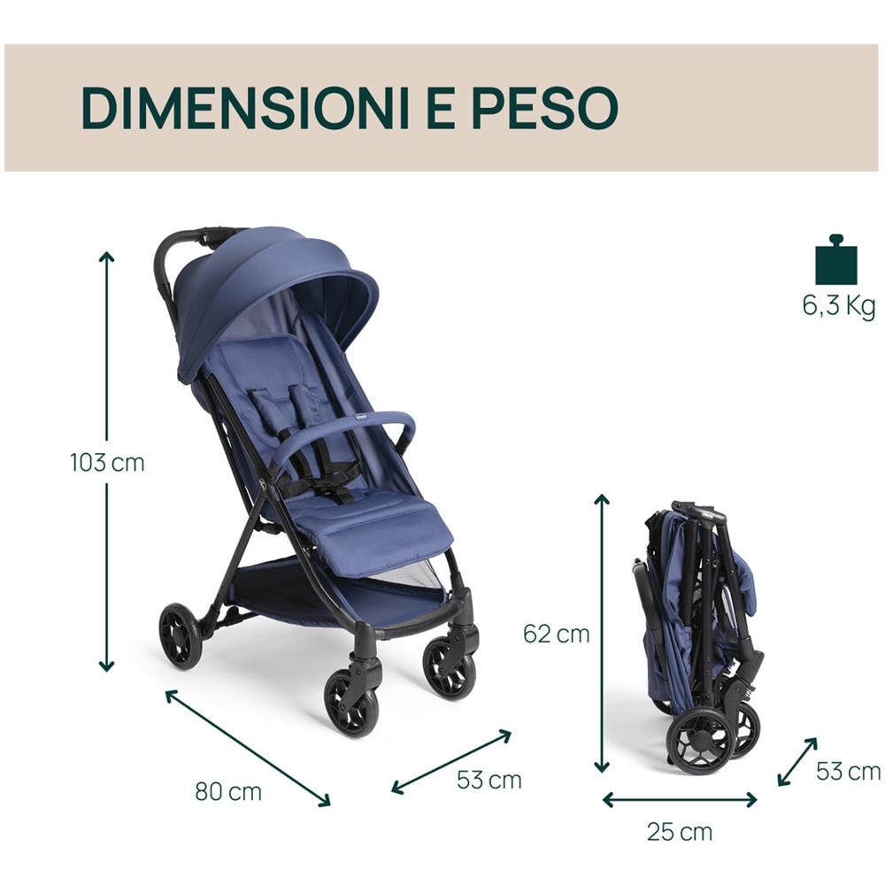 Urbino Passeggino leggero 1 seduta (e) Blu - Foto 5