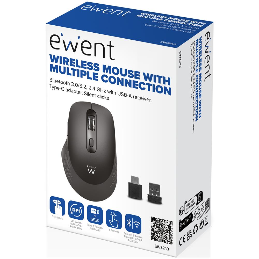 Mouse Wireless Multi connessione, tasti silenziosi e Adattatore Type-C - Foto 2