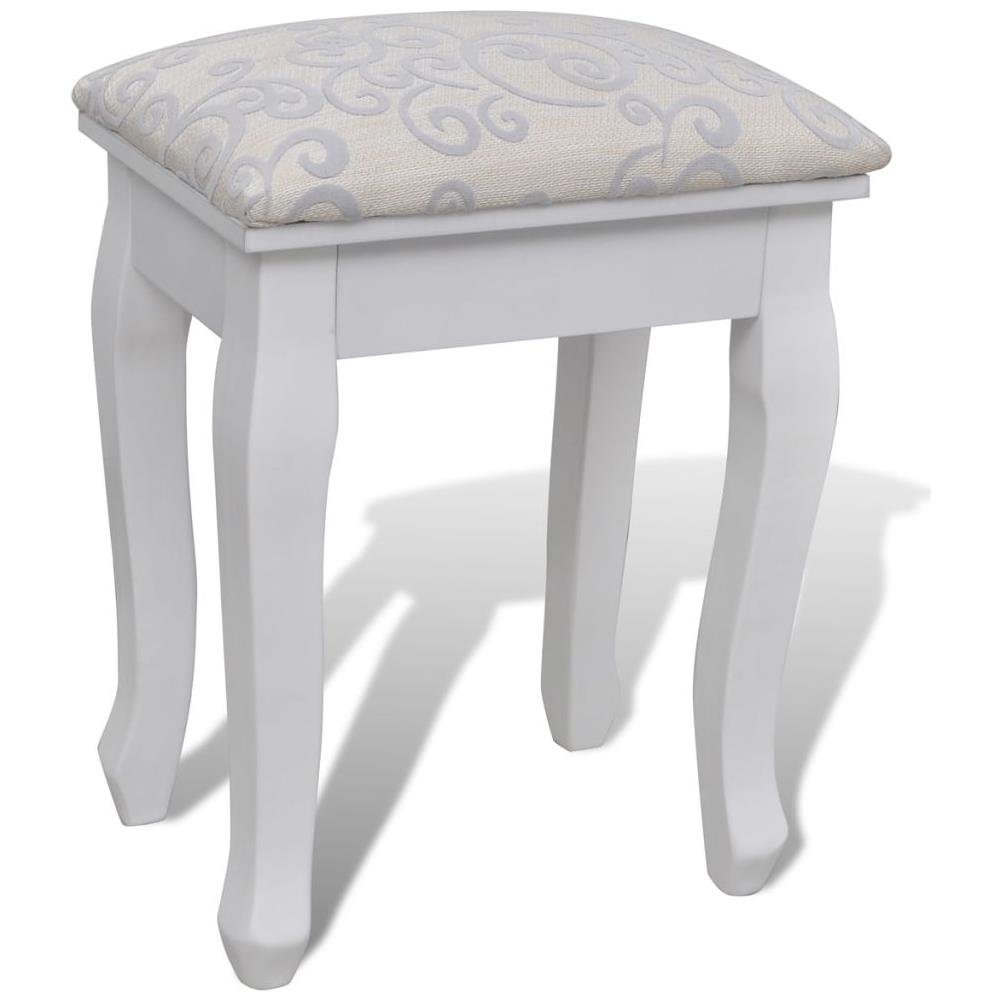 Toeletta Con Specchio E Sgabello, 7 Cassetti, Bianco Xxl - Foto 20