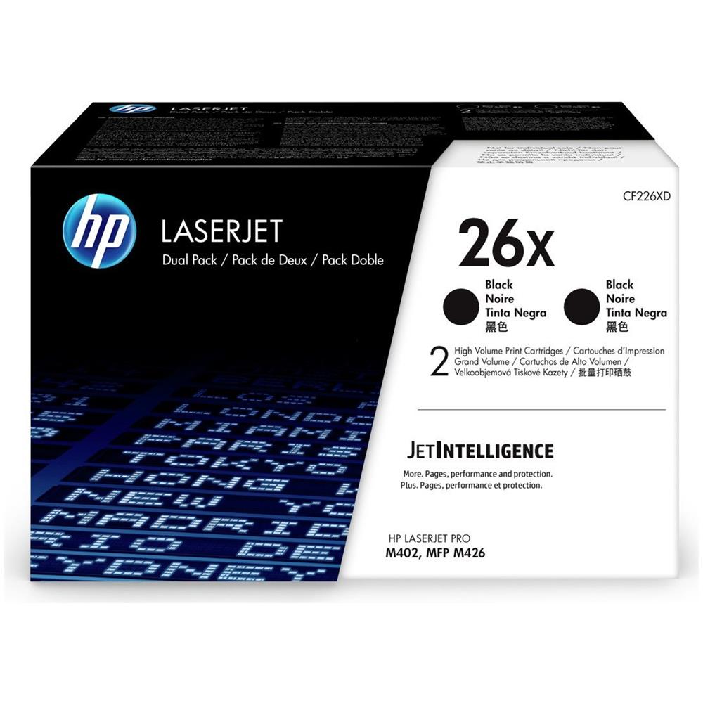 26X Toner Originale Nero per LaserJet Pro M402d Capacità 18000 Pagine (2 pz da 9000 Pagine) - Foto 1