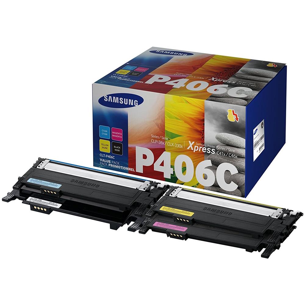 Cartuccia Toner Originale CLT-P406C da 4 pezzi Ciano /Magenta /Giallo /Nero Capacità 6000 Pagine - Foto 2