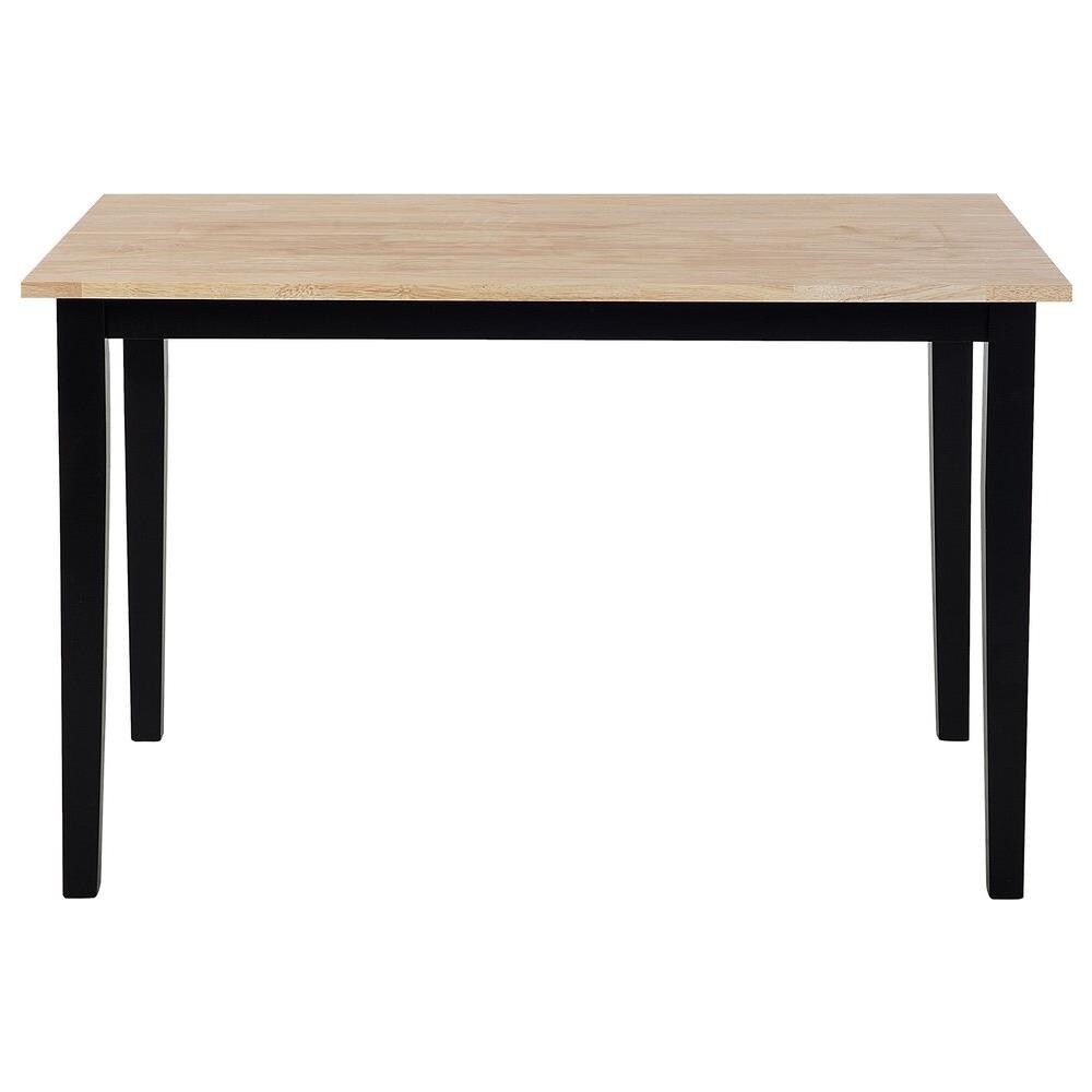 Set Da Pranzo Di Tavolo 120cm E 4 Sedie In Legno Nero Houston - Foto 2