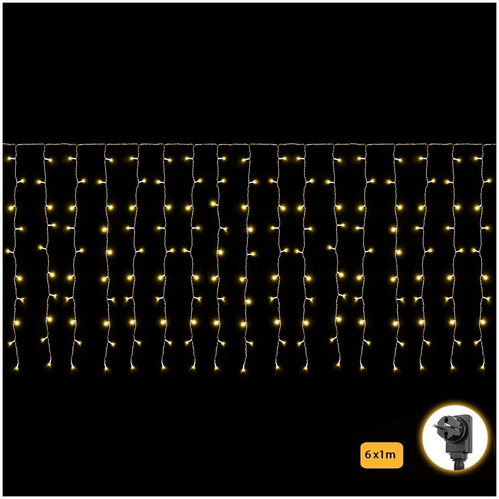 6m X 1m Led Tenda Con Catena Di Luci, Catena Luminosa 300 Leds 9 Modalità Impermeabile Decorazione Per Decorazioni Natale - Foto 1
