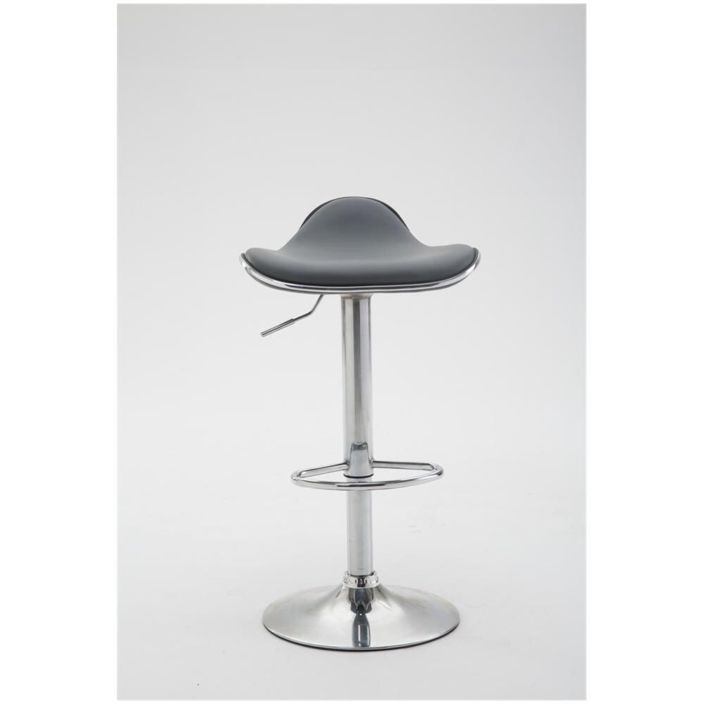 Sgabello Bar Shanghai in Similpelle - Sgabello Alto Cucina Girevole e Regolabile 60-80cm - Sgabello Design da Bancone Imbottito Grigio - Foto 2
