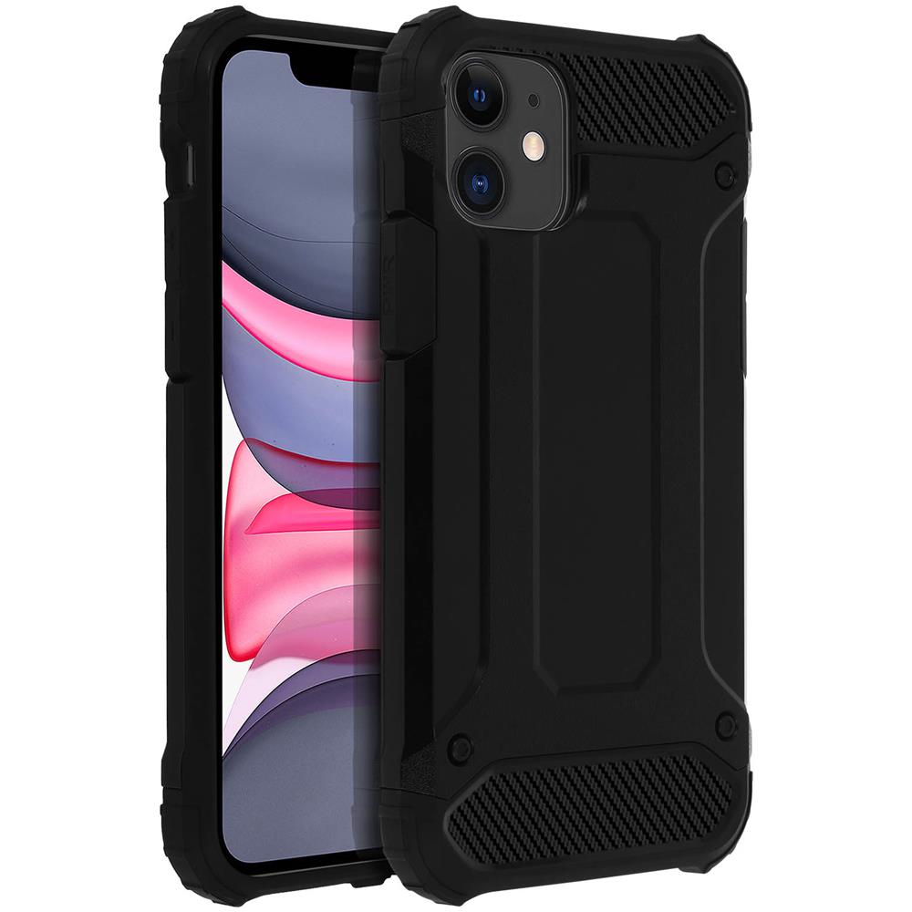 Cover Apple Iphone 11 Protezione Bi-materia Anti-caduta Nero - Foto 2