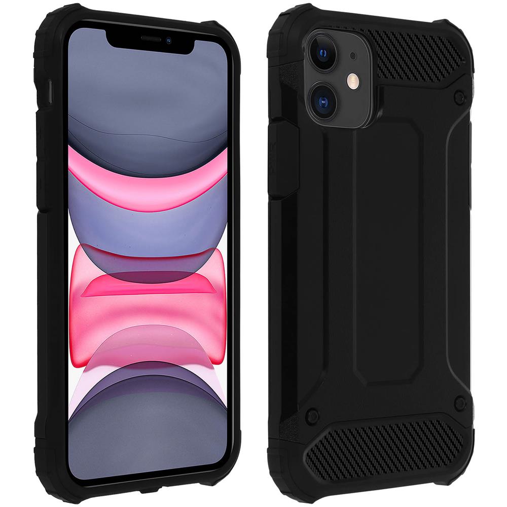 Cover Apple Iphone 11 Protezione Bi-materia Anti-caduta Nero - Foto 1