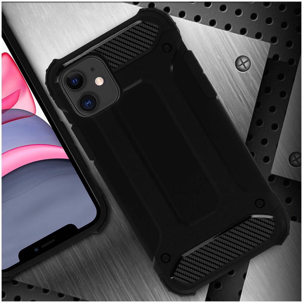 Cover Apple Iphone 11 Protezione Bi-materia Anti-caduta Nero - Foto 5