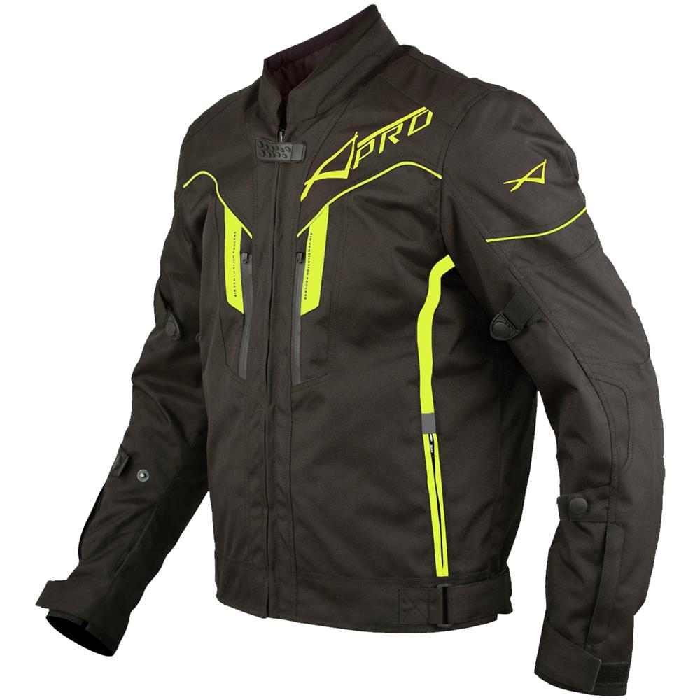 Giacca Moto Tessuto Sport Protezioni Ce Impermeabile Ventilata Fluo L - Foto 2