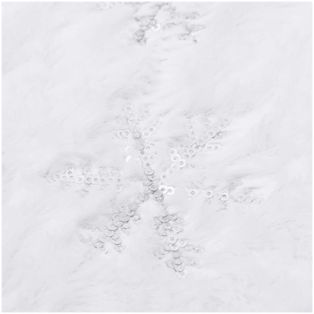 Gonna Per Albero Di Natale Raffinata Bianca 90 Cm In Similpelle - Foto 3