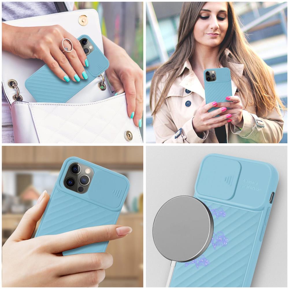 Custodia Compatibile Con Apple Iphone 12 Pro Max In Turchese Opaco - Coperchio Protettivo In Silicone Tpu Flessibile E Con Protezione Per La Fotocamera - Foto 8