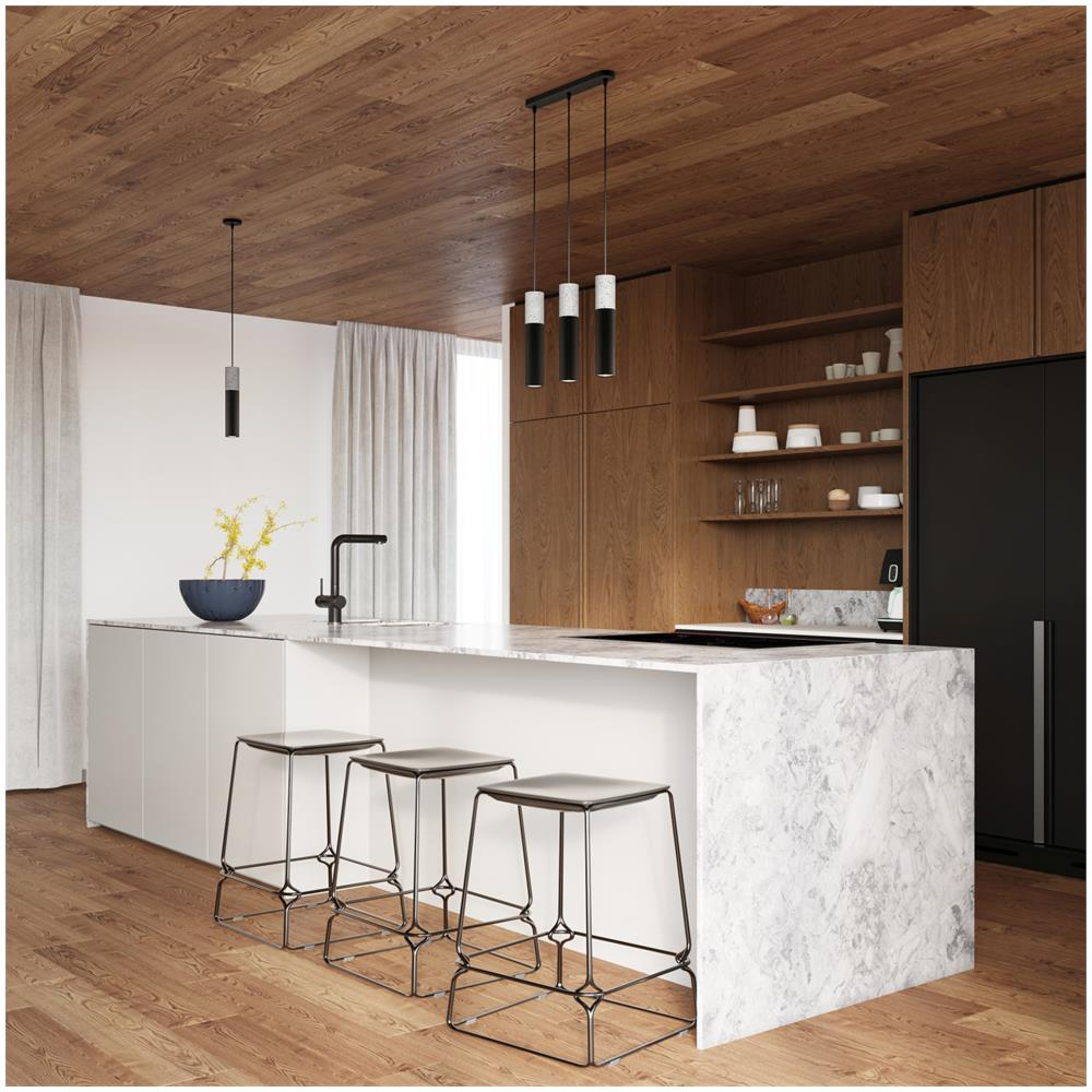 Lampada A Sospensione In Cemento Borgio 2 Sollux Bianco 900x300x60 Mm Cemento - Foto 1