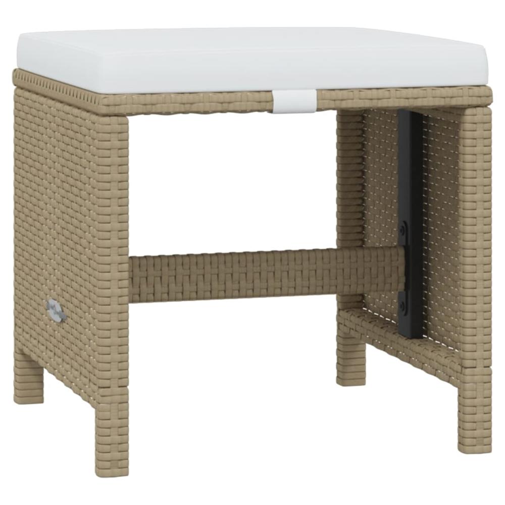 Set Da Pranzo Per Giardino 11pz Con Cuscini In Polyrattan Beige - Foto 7