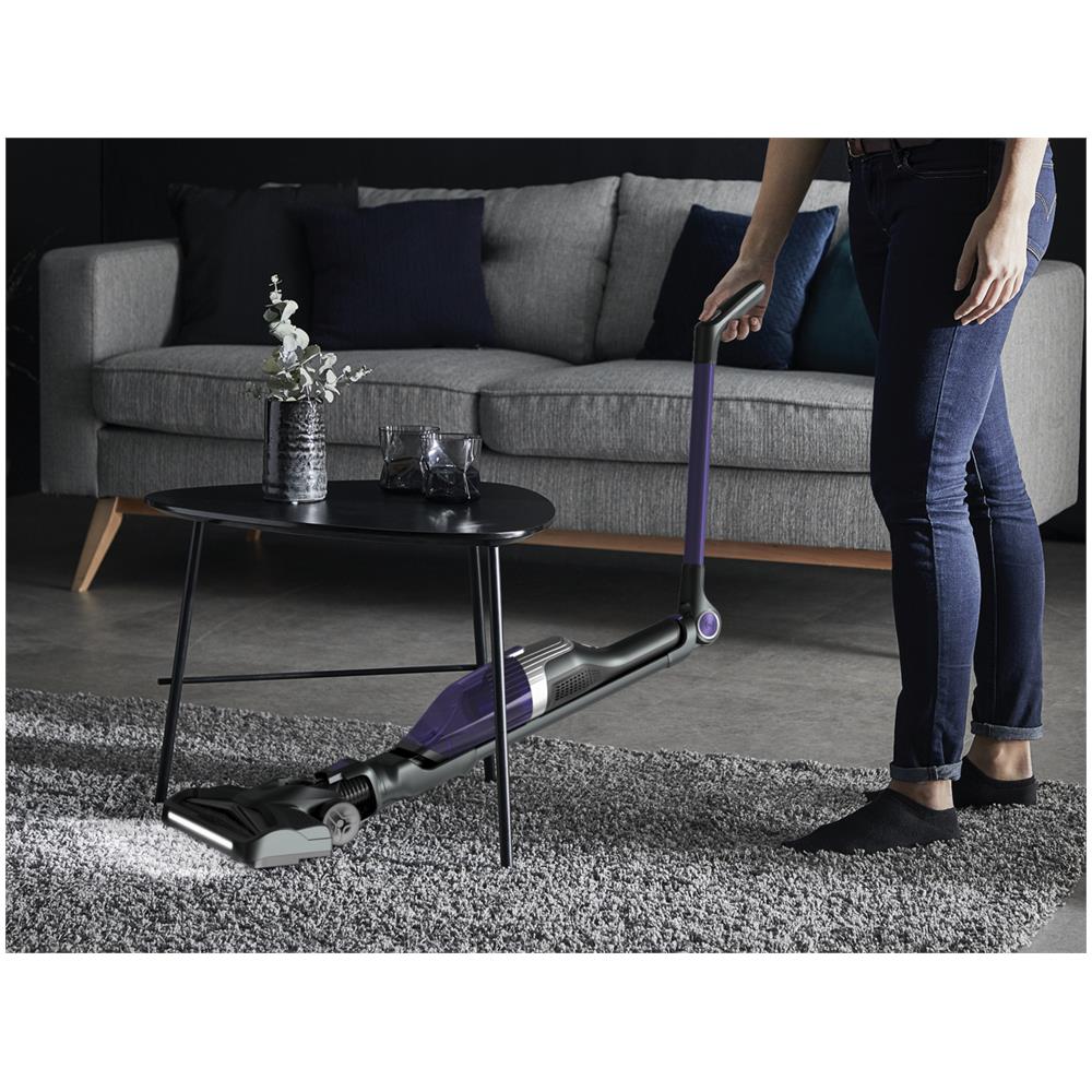 Rh1238wo Violo Di Scopa Wireless, Tubo Flessibile, Compatto, Tutti I Tipi Di Superficie, Autonomia 40 Min, X-trem, Nero / viola - Foto 2