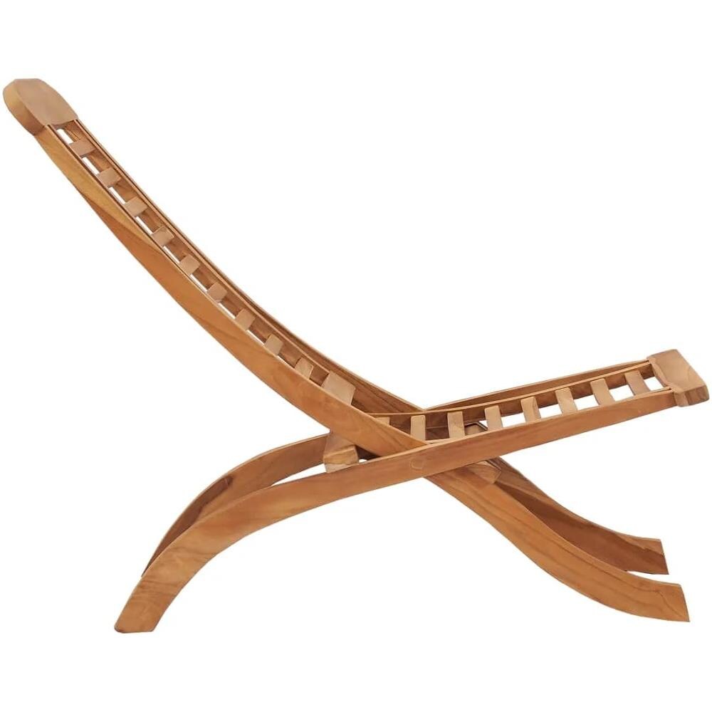 Sedia da Giardino Pieghevole 50x90x69 cm Legno Massello di Teak - Foto 3