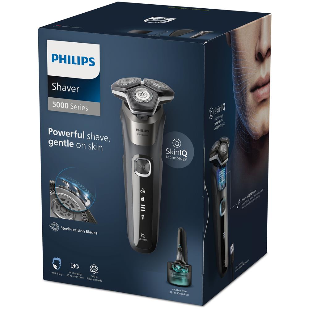 Shaver Series 5000 S5887/50 Rasoio Elettrico Wet & Dry Ricaricabile Colore Grigio - Foto 7