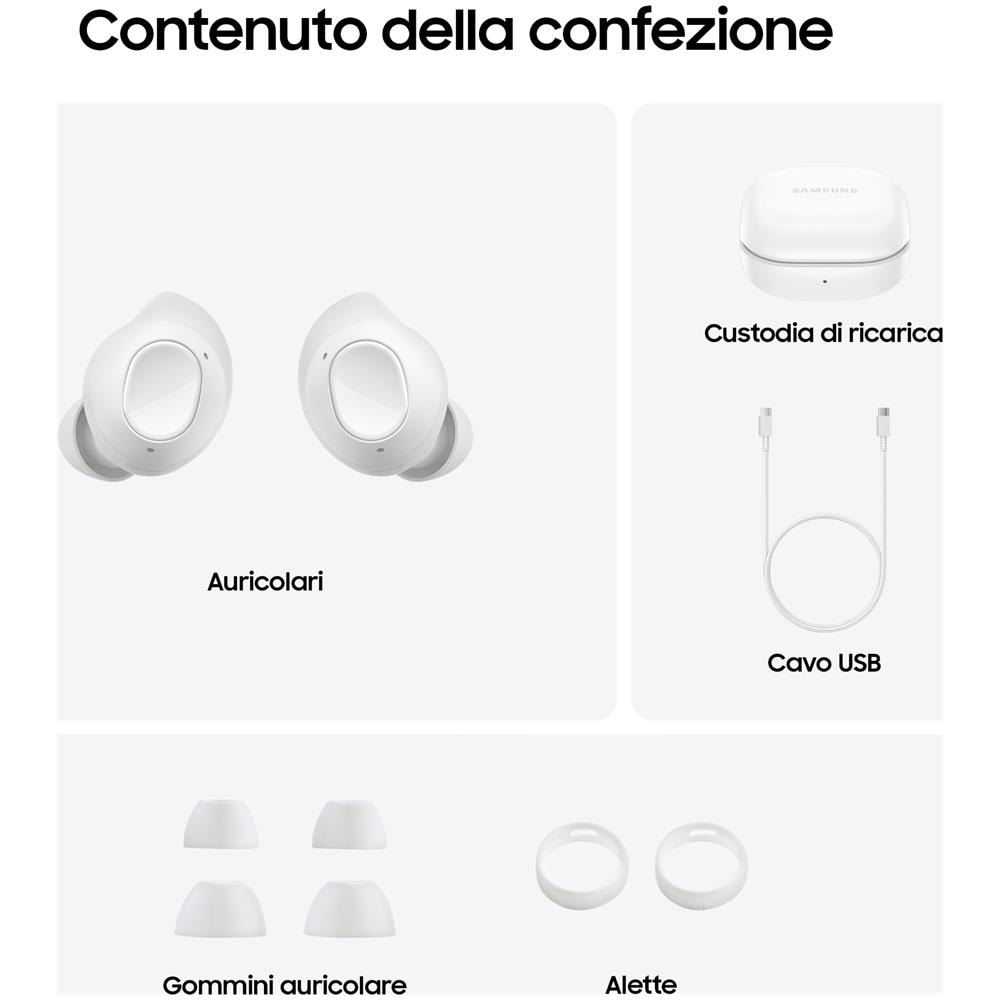 Auricolari Bluetooth Galaxy Buds FE con ANC e Ambient Sound Autonomia fino a 30 Ore Colore Bianco - Foto 14