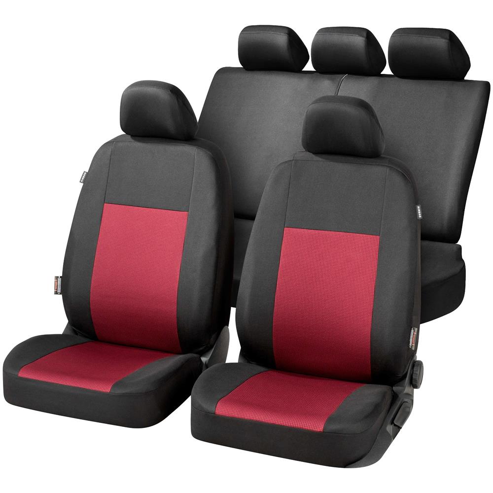 Coprisedili Auto Belmont Set Completo Nero /rosso - Foto 1