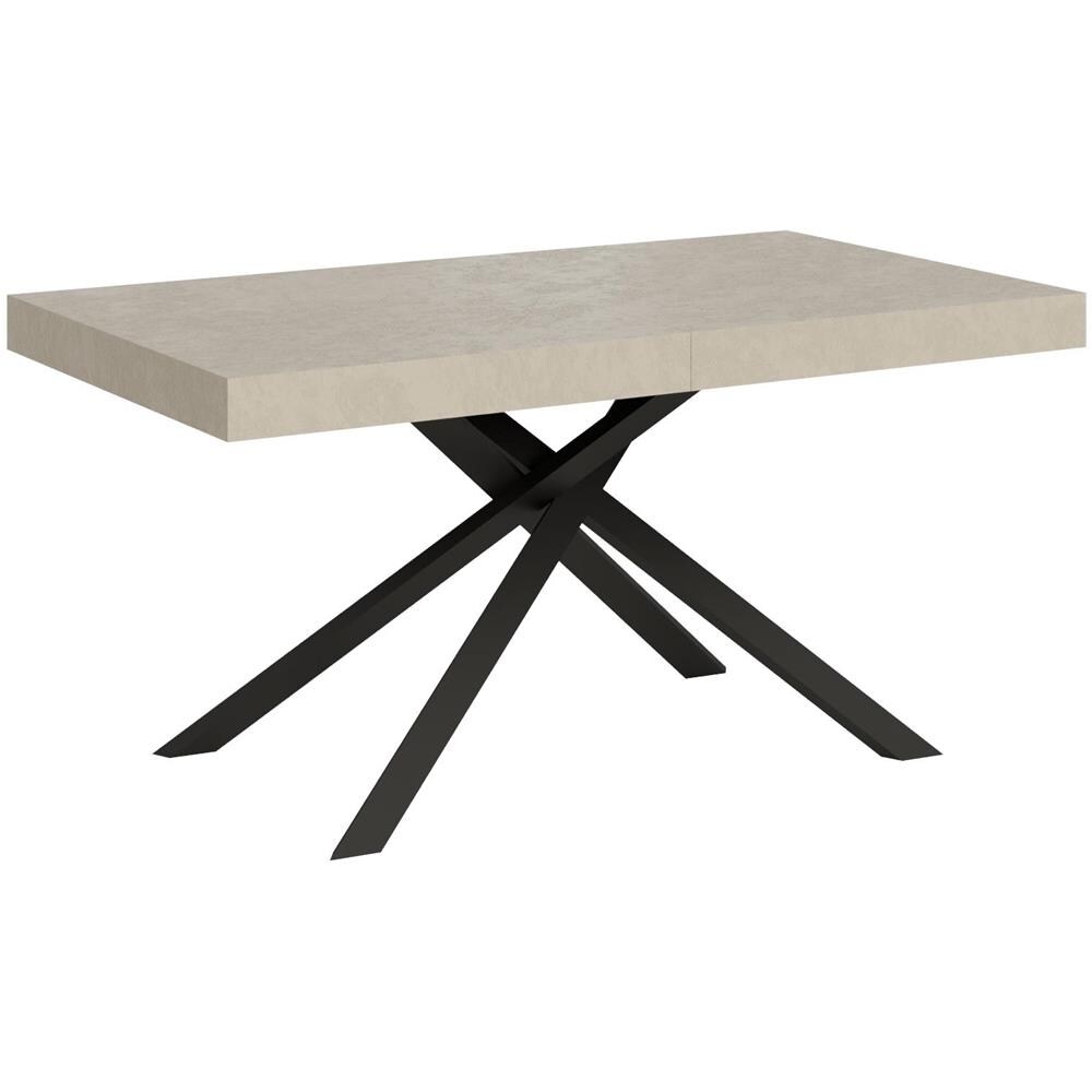 Tavolo allungabile 90x160/420 cm Karida cashmere gambe antracite - Foto 1