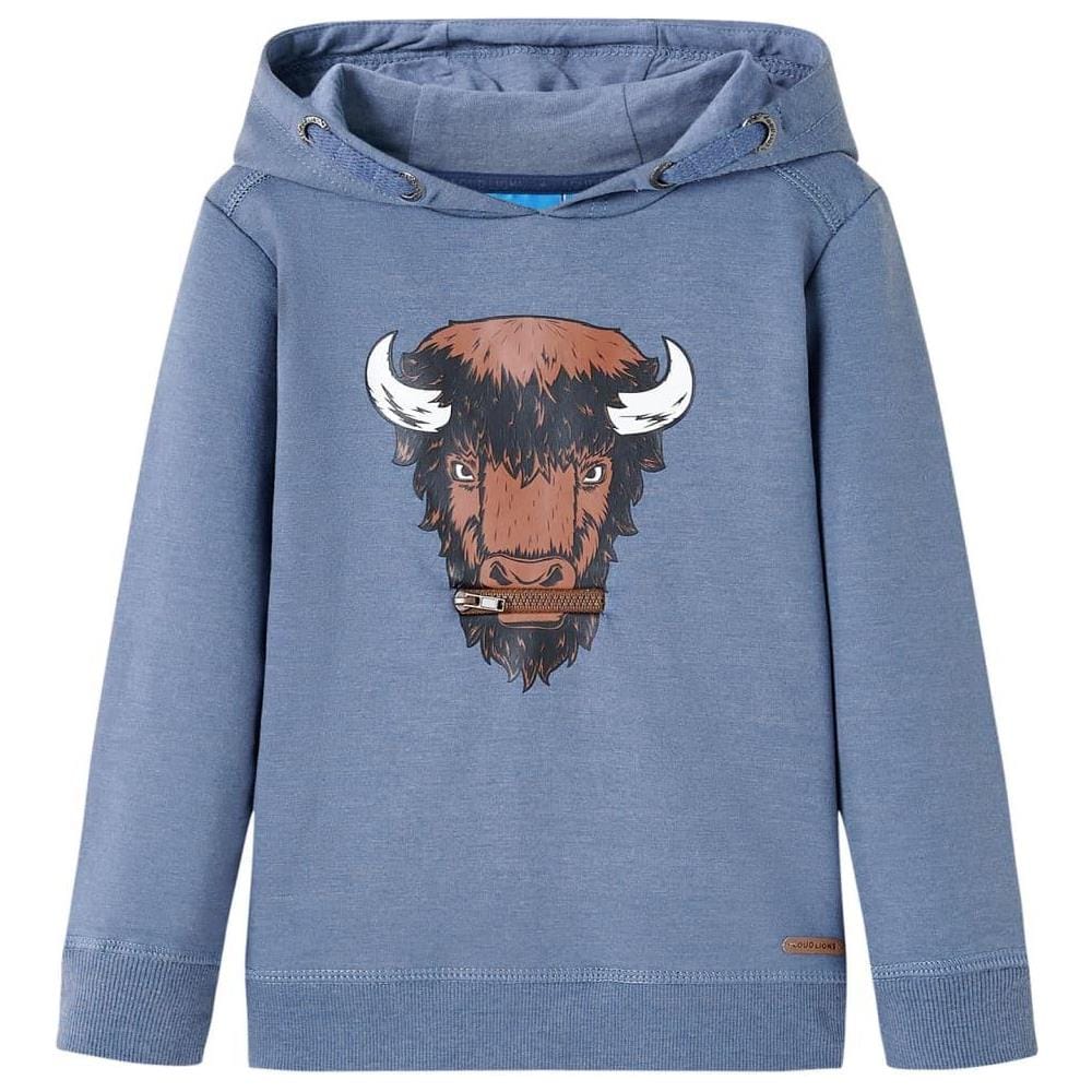 Felpa con Cappuccio per Bambini Blu Mélange 104 - Foto 1