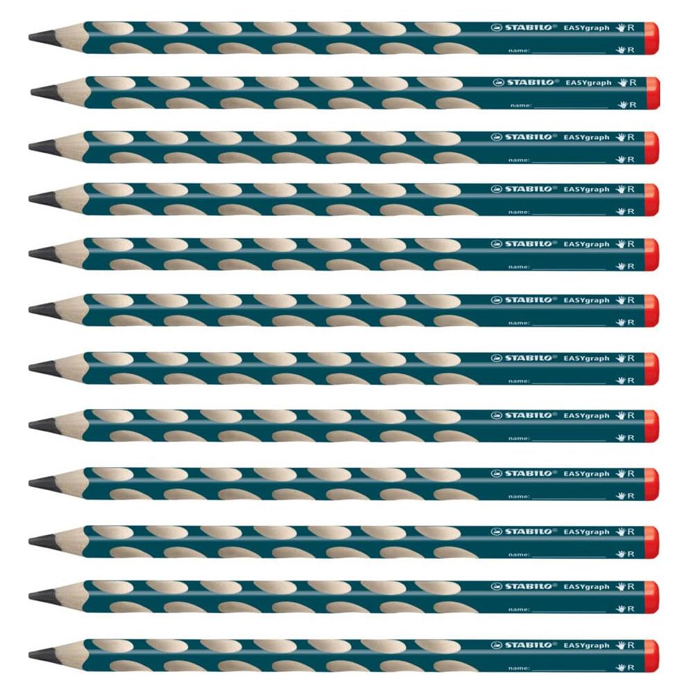 EASYgraph - Matita Ergonomica triangolare - per Destrimani - Petrolio - Confezione da 12 - Gradazione HB - Foto 1