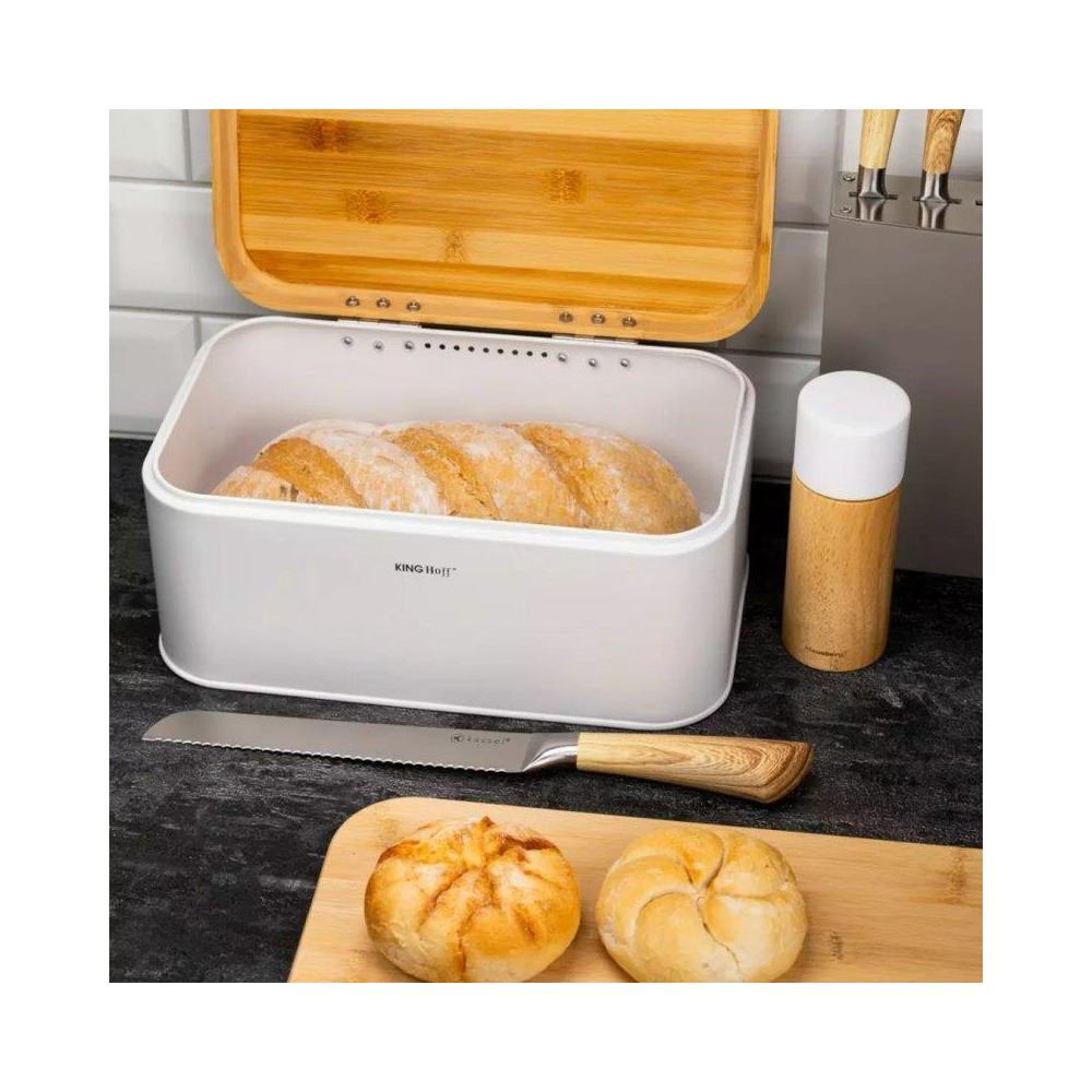 KH-1795 Portapane in bambù e acciaio per la cucina - Foto 2