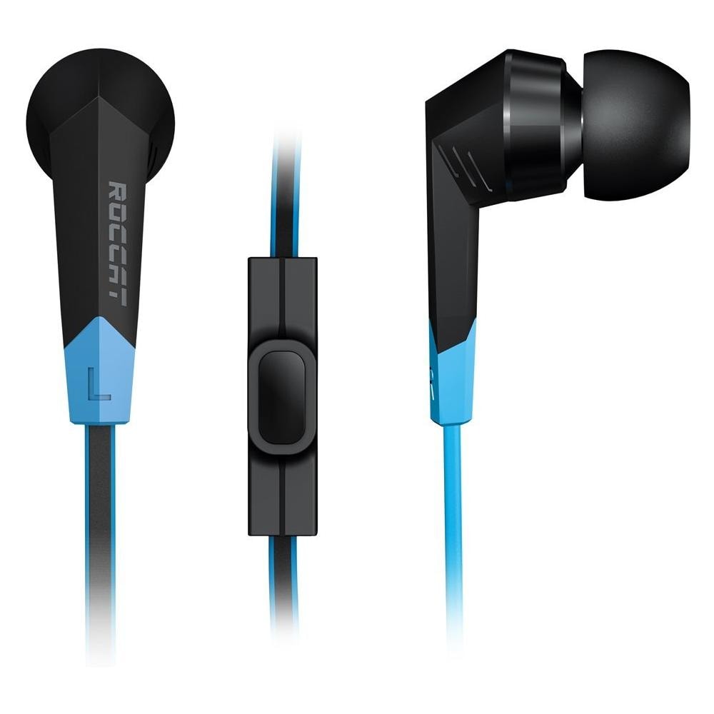 Auricolari con Microfono Connessione Cavo Blu e Nero 120 cm - Foto 1