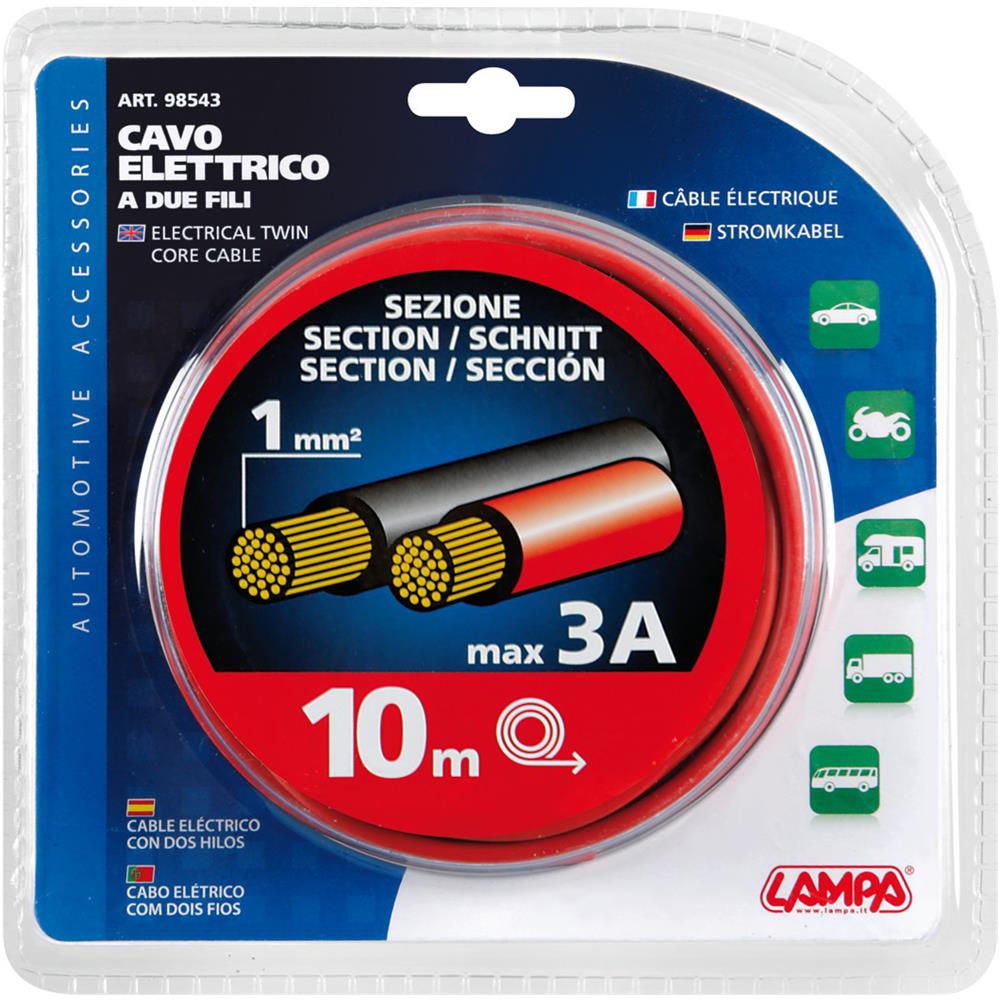 Cavo Elettrico A 2 Fili 10m X 1,00 Mm2 - Foto 4