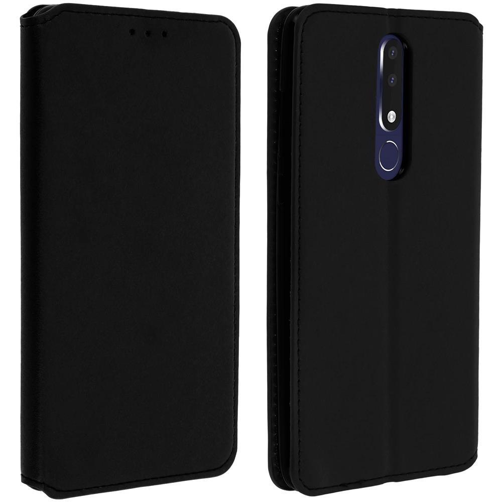 Custodia Nokia 3.1 Plus Portacarte Funzione Supporto Video - Nero - Foto 1