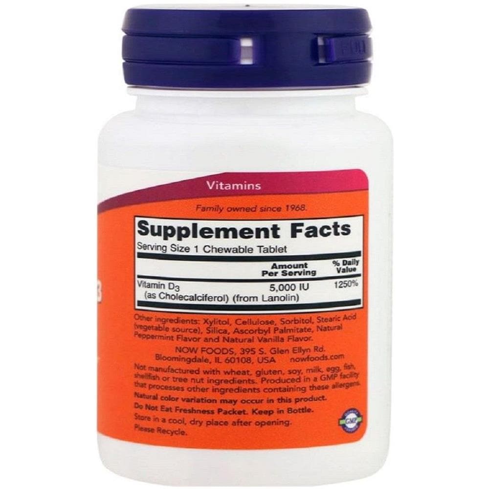 Vitamin D-3 5,000 Iu 120 Chewables Natural Mint Menta - Vitamine - Foto 2