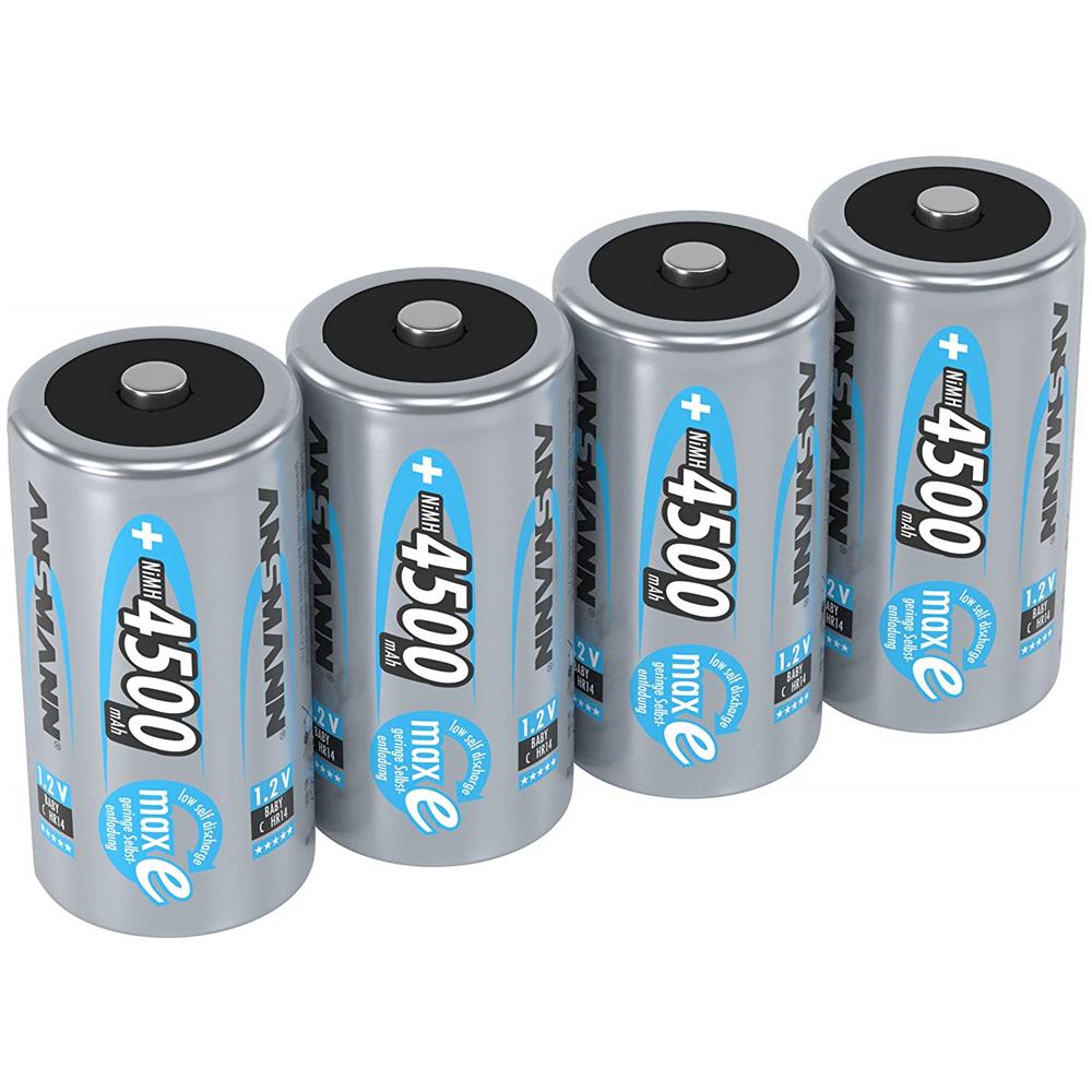 Ansmann Baby C Akku Maxe Tipo 4500mah Batteria Ricaricabile Ad Alta Capacita 4x Baby C Hr14 - Foto 1