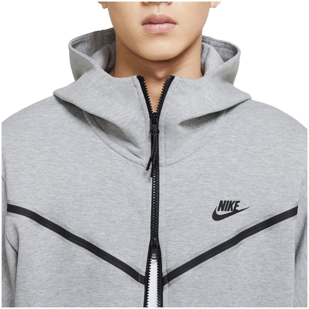 Felpa Da Uomo Con Cappuccio E Full Zip Tech Fleece Grigia Taglia L Codice Cu4489-063 - Foto 6