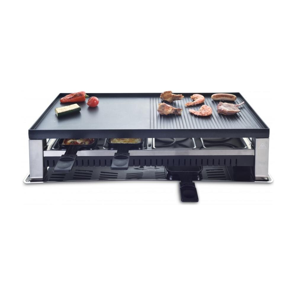 Table Grill 5 in 1, Da tavolo, Nero, Argento, Rettangolare, Acciaio inossidabile, Potenza, Pronto, Raschietto - Foto 2