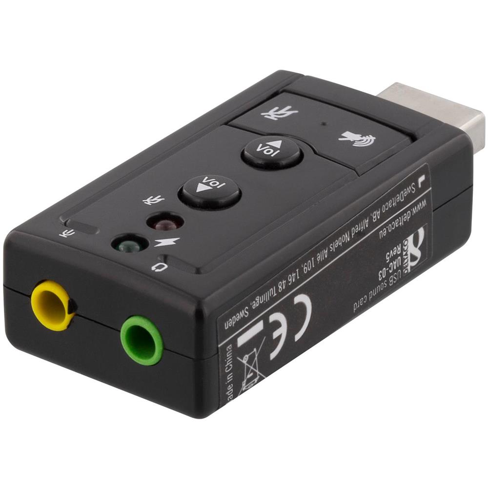 Scheda Audio Usb, 7.1, Mute, Volume, 2x3.5mm, Microfono / cuffie - Foto 1