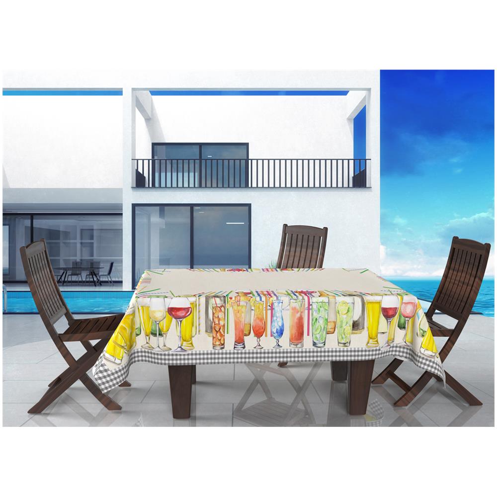 Tovaglia Copritavolo In 100% Cotone Stampa Digitale Dis. Drinks Gi 140x240 Drinks - Foto 6