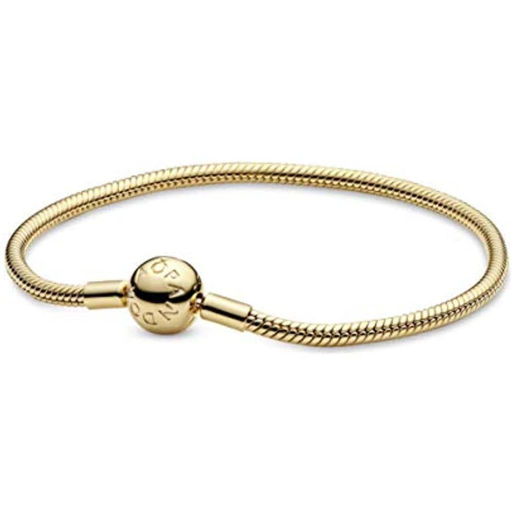 Moments - Braccialetto A Maglia Di Serpente In Lega Placcata Oro 18 Carati E Oro Argento, Colore: Gold, Cod. 568748c00-17 - Foto 1