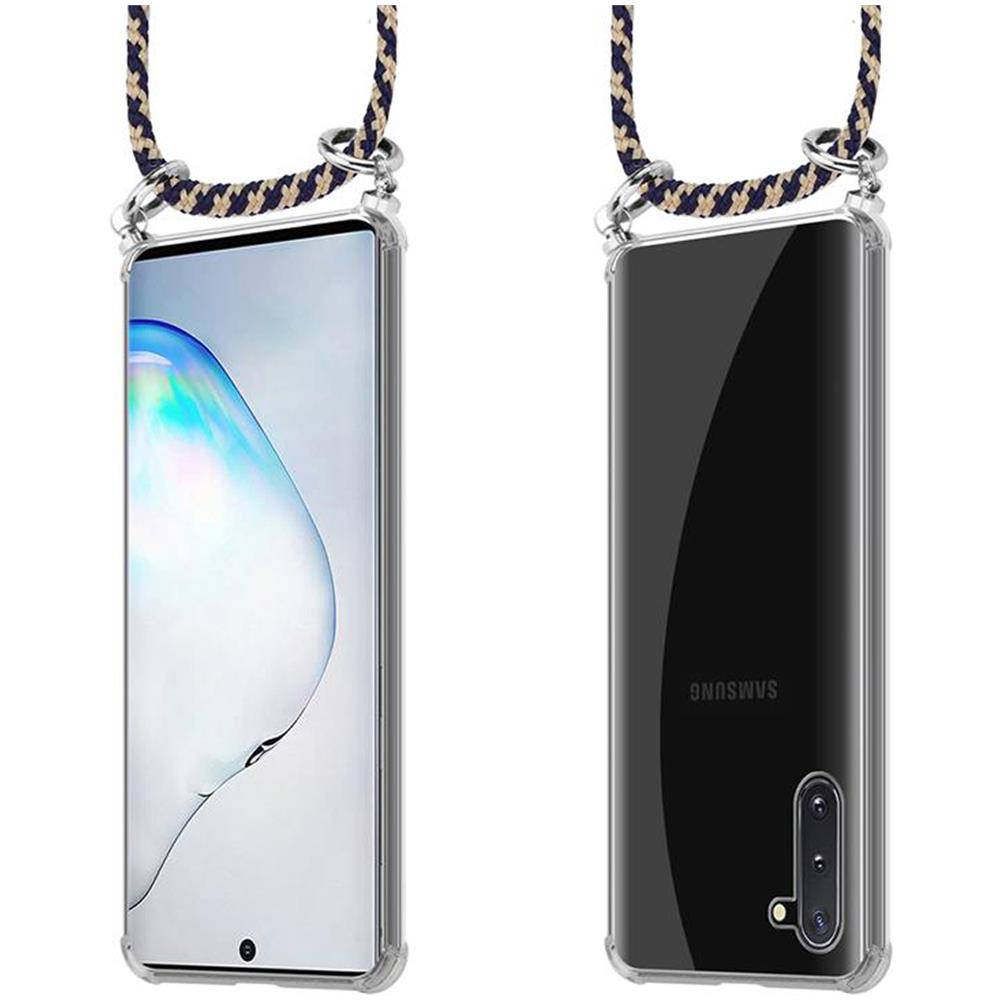 Catena Di Telefoni Cellulari Compatibile Con Samsung Galaxy Note 10 In Blu Scuro Giallo - Coperchio Protettivo In Silicone Con Anelli D'argento, Cinturino In Corda E Custodia Staccabile - Foto 8
