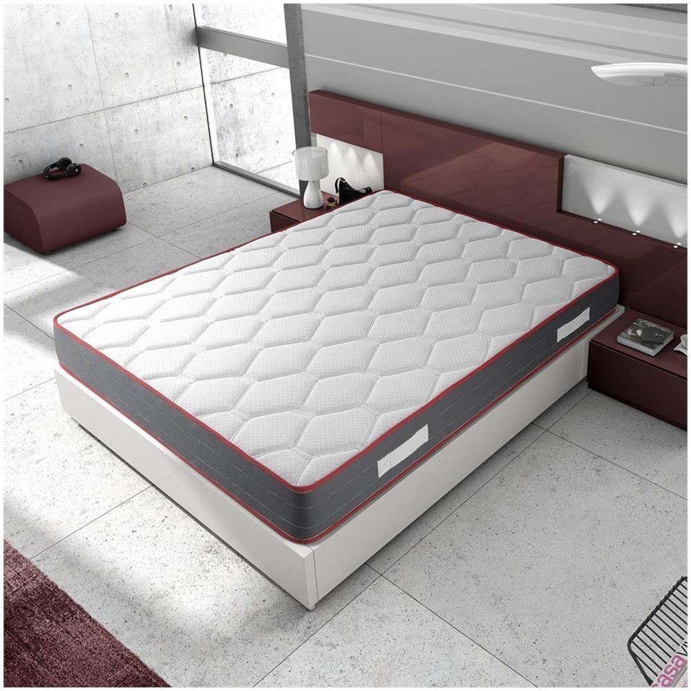 Materasso Ergo-confort 140x200 Cm In Memory Foam Altezza 22 Cm, 2 Cm De Memory Foam 65 Kg /m3 + Supporto: Fermo - Foto 2