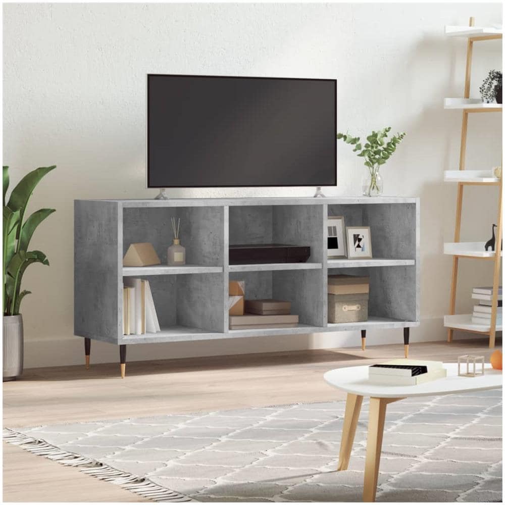 Mobile Per Tv Grigio Cemento 103,5x30x50 Cm Legno Multistrato - Foto 1