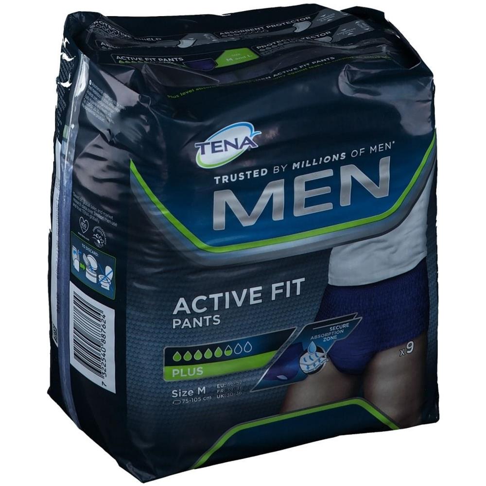 Pull Up Uomo Tena Men Pants Active Fit M 9 Pezzi - Foto 1