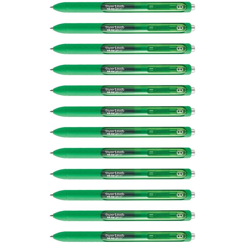 Penna a Sfera Scatto Inkjoy Gel 0.7mm Colore Verde 12 Pezzi - Foto 2