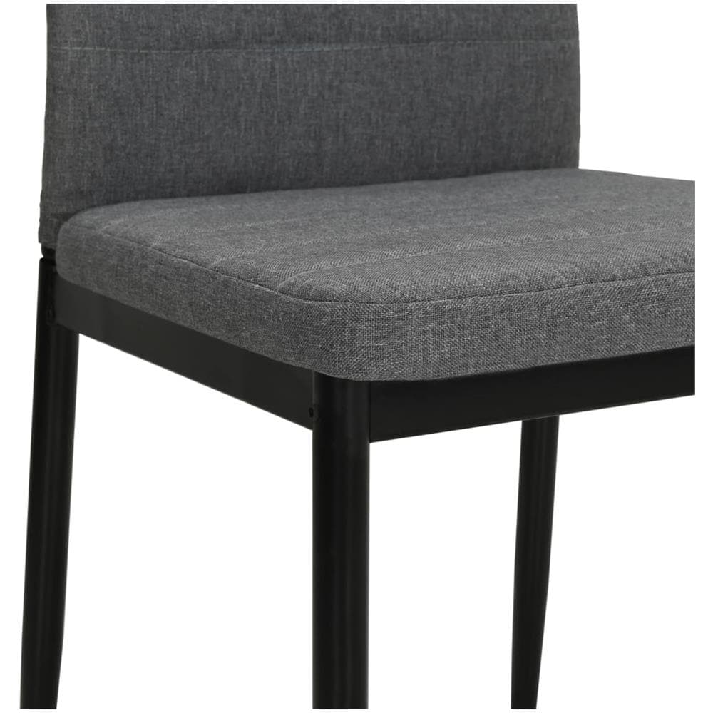 Sedie Sala Da Pranzo 4 Pz In Stoffa Grigio Chiaro - Foto 7