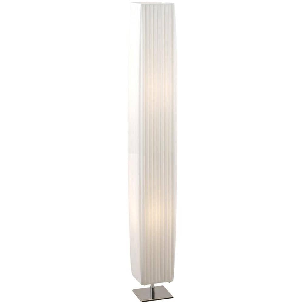 Piantana Bailey Cromo Bianco 14x14x119 Cm 24662 - Foto 1