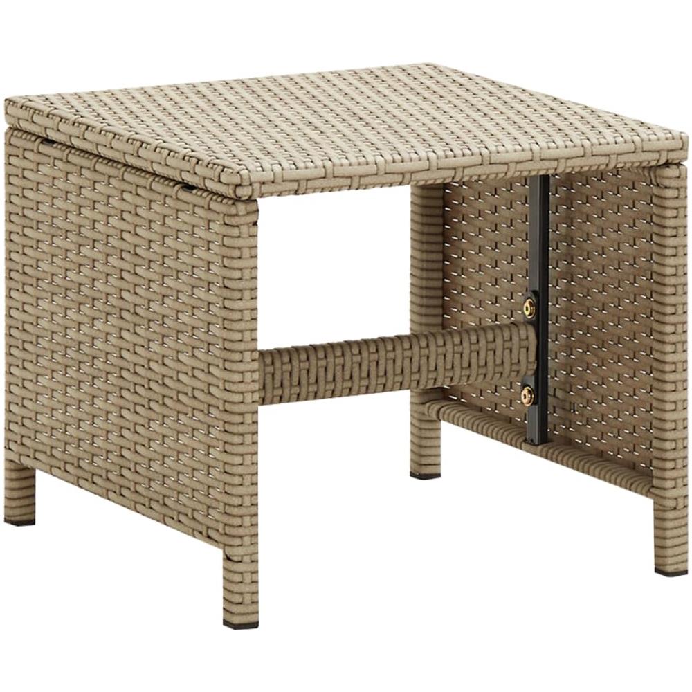 Sgabelli Da Giardino 2 Pz Con Cuscini In Polyrattan Beige - Foto 2