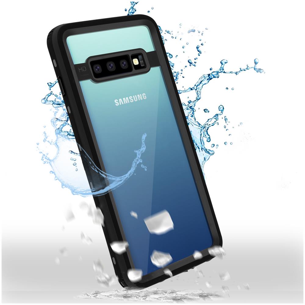 Cover Samsung Galaxy S10 Bimateria Waterproof 2m Con Vetrino Nero - Foto 2